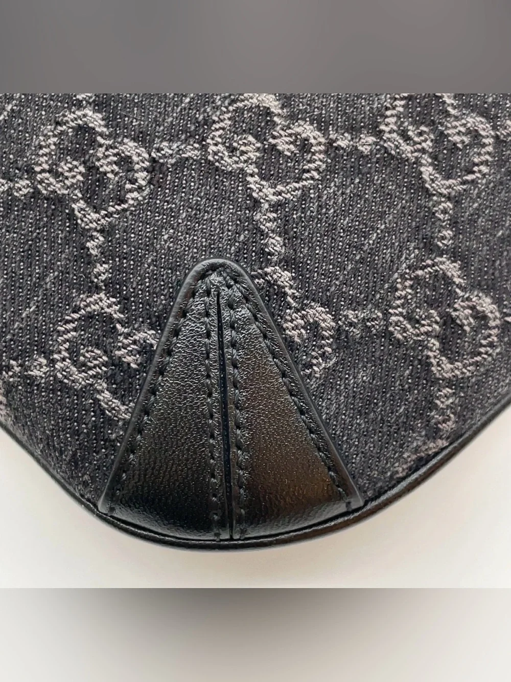 GUCCI Horsebit Slim Small Shoulder Shoulder Bag GG black denim - Picture 9 of 16